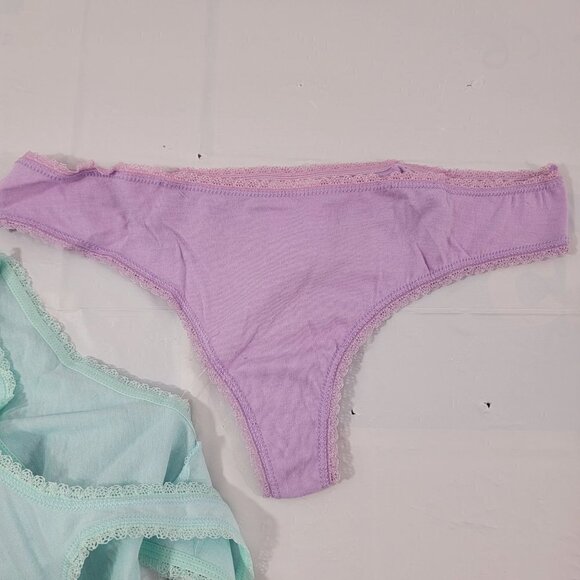 Secret Treasures Cotton Blend 3-Pack Multi-Color Women's Thong - Size Small - Picture 5 of 16